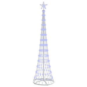 Albero di Natale LED-Luci decorative natalizie con 290 LED Blu 70 x 70 x 250 cm Metallo