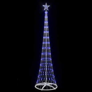 Albero di Natale LED con 290 LED Blu 70 x 70 x 250 cm Metallo 42018777