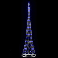 Albero di Natale LED con 290 LED Blu 70 x 70 x 250 cm Metallo 42018777