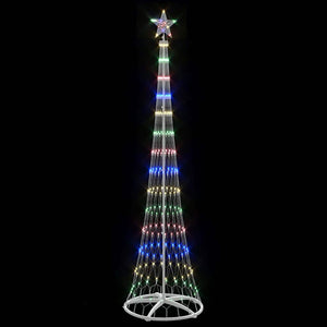 Albero di Natale LED Multicolore 70 x 70 x 250 cm Metallo 42018778
