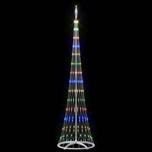 Albero di Natale LED Multicolore 70 x 70 x 250 cm Metallo 42018778