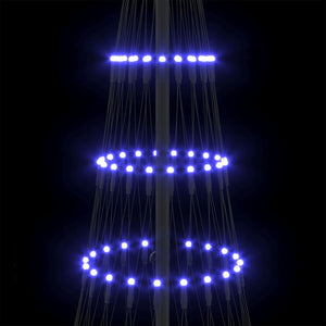 Albero di Natale LED con 230 LED Blu 71 x 71 x 184.5 cm Metallo 42018781