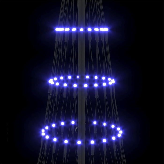 Albero di Natale LED con 230 LED Blu 71 x 71 x 184.5 cm Metallo 42018781