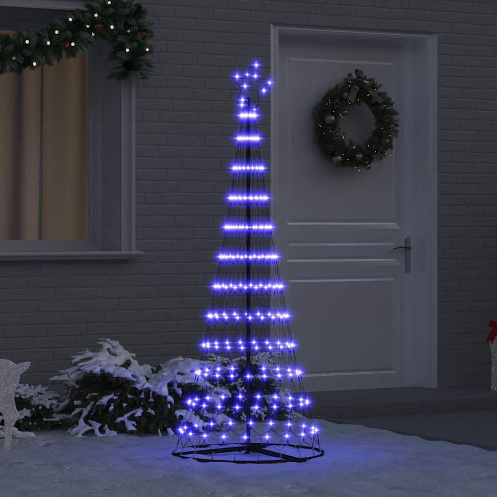 Albero di Natale LED con 230 LED Blu 71 x 71 x 184.5 cm Metallo 42018781