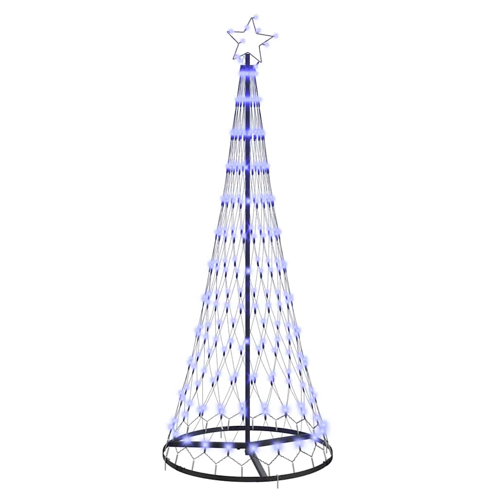 Albero di Natale LED con 230 LED Blu 71 x 71 x 184.5 cm Metallo 42018781