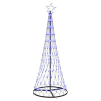 Albero di Natale LED con 230 LED Blu 71 x 71 x 184.5 cm Metallo 42018781