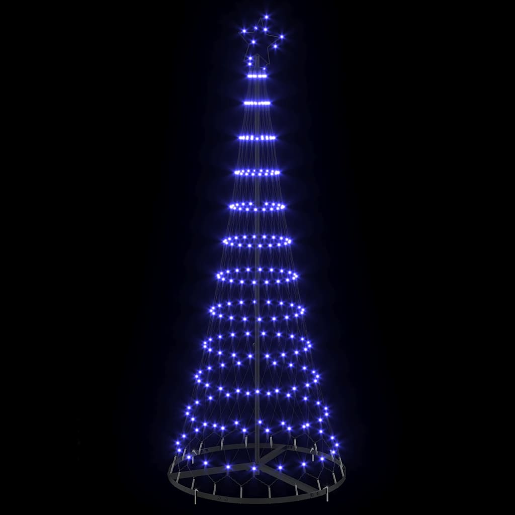 Albero di Natale LED con 230 LED Blu 71 x 71 x 184.5 cm Metallo 42018781