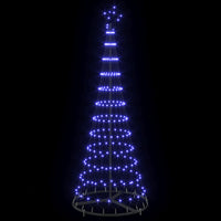 Albero di Natale LED con 230 LED Blu 71 x 71 x 184.5 cm Metallo 42018781