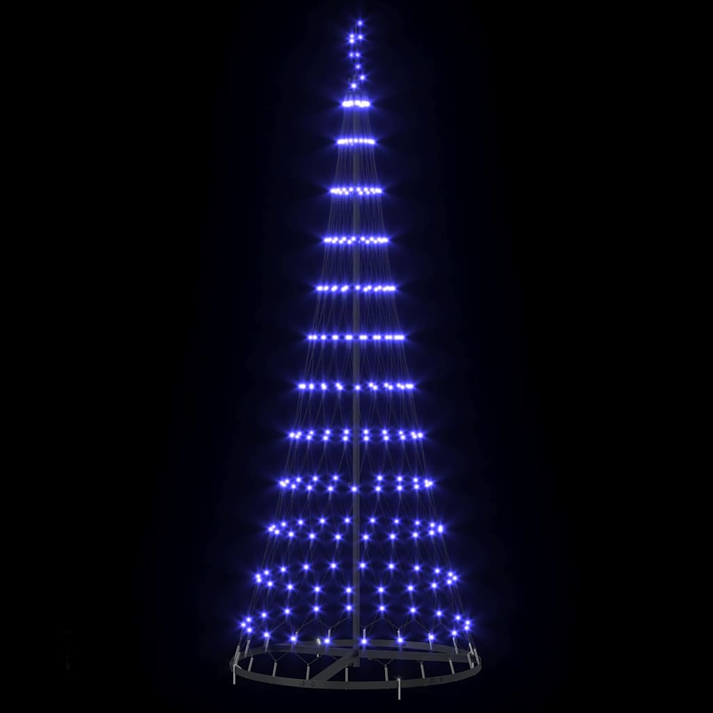 Albero di Natale LED con 230 LED Blu 71 x 71 x 184.5 cm Metallo 42018781