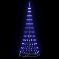 Albero di Natale LED con 230 LED Blu 71 x 71 x 184.5 cm Metallo 42018781