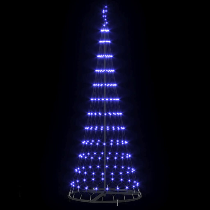 Albero di Natale LED con 230 LED Blu 71 x 71 x 184.5 cm Metallo 42018781