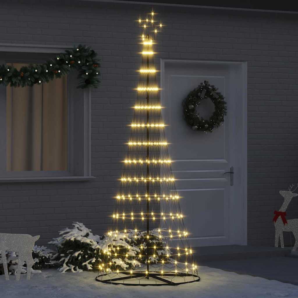 Albero di Natale LED Bianco caldo 100 x 100 x 250 cm Metallo 42018783