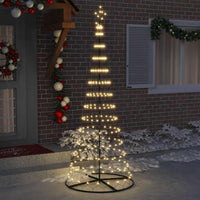 Albero di Natale LED Bianco caldo 100 x 100 x 250 cm Metallo 42018783