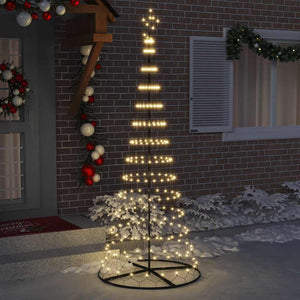 Albero di Natale LED Bianco caldo 100 x 100 x 250 cm Metallo 42018783