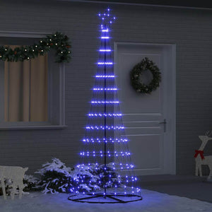 Albero di Natale LED con 290 LED Blu 100 x 100 x 250 cm Metallo 42018785
