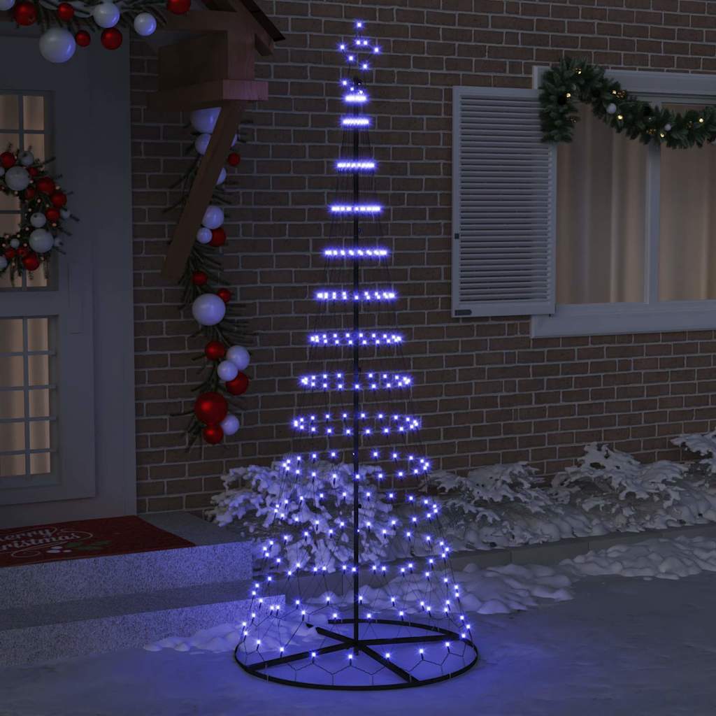 Albero di Natale LED con 290 LED Blu 100 x 100 x 250 cm Metallo 42018785