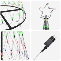 Albero di Natale LED Multicolore 100 x 100 x 250 cm Metallo 42018786