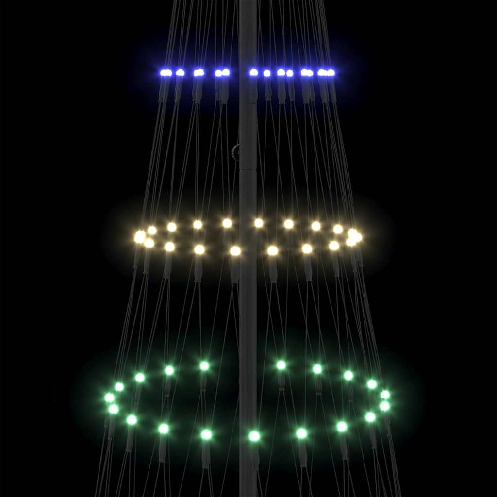 Albero di Natale LED Multicolore 100 x 100 x 250 cm Metallo 42018786