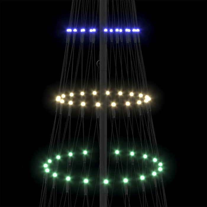 Albero di Natale LED Multicolore 100 x 100 x 250 cm Metallo 42018786