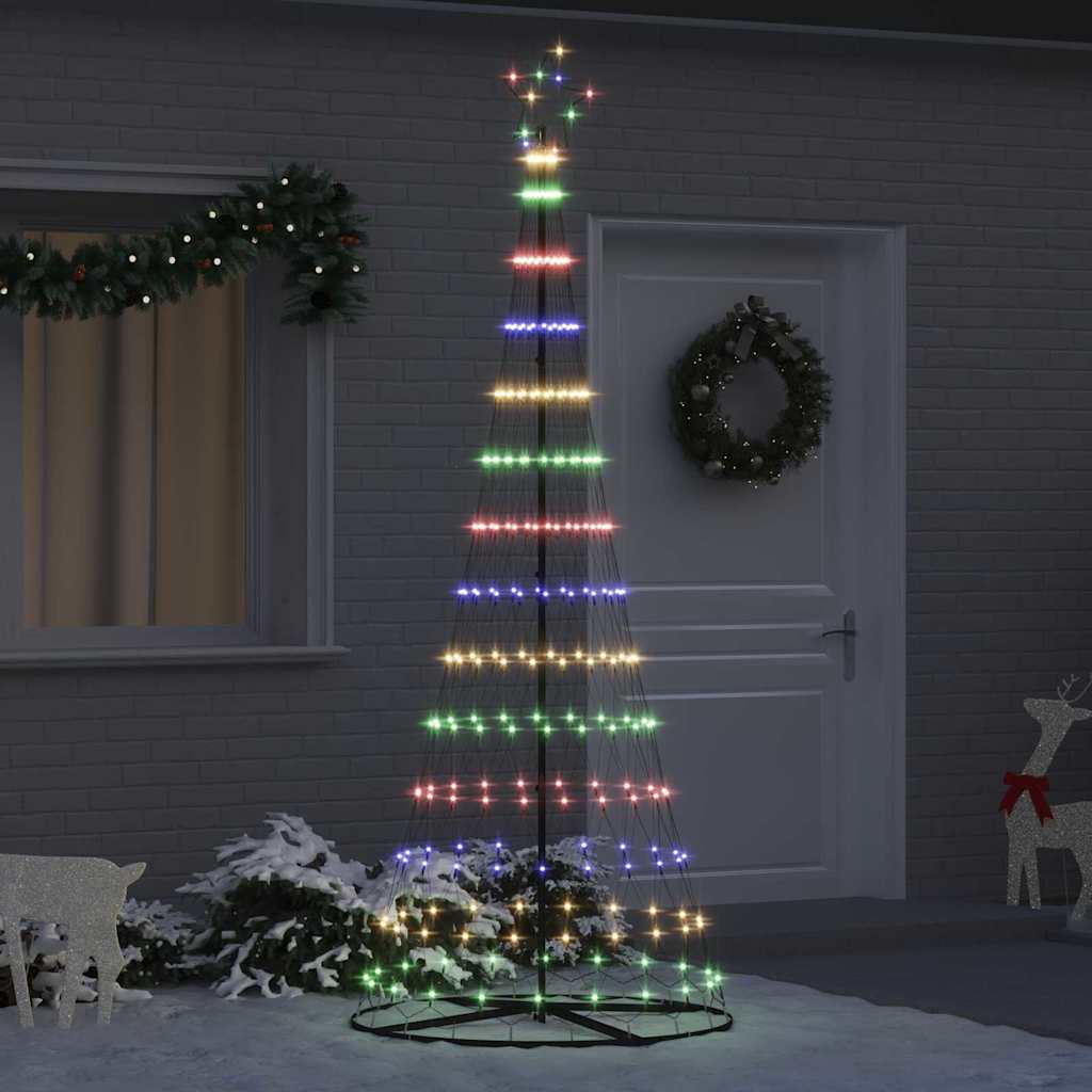 Albero di Natale LED Multicolore 100 x 100 x 250 cm Metallo 42018786