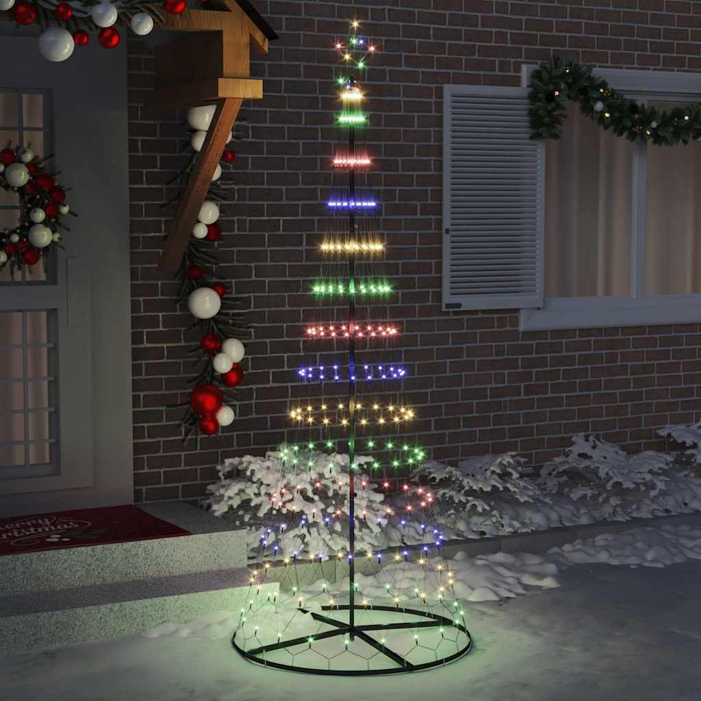 Albero di Natale LED Multicolore 100 x 100 x 250 cm Metallo 42018786