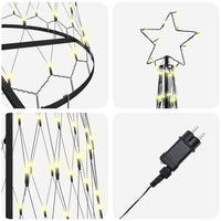 Albero di Natale LED Bianco caldo 100.5 x 100.5 x 302.5 cm 42018787