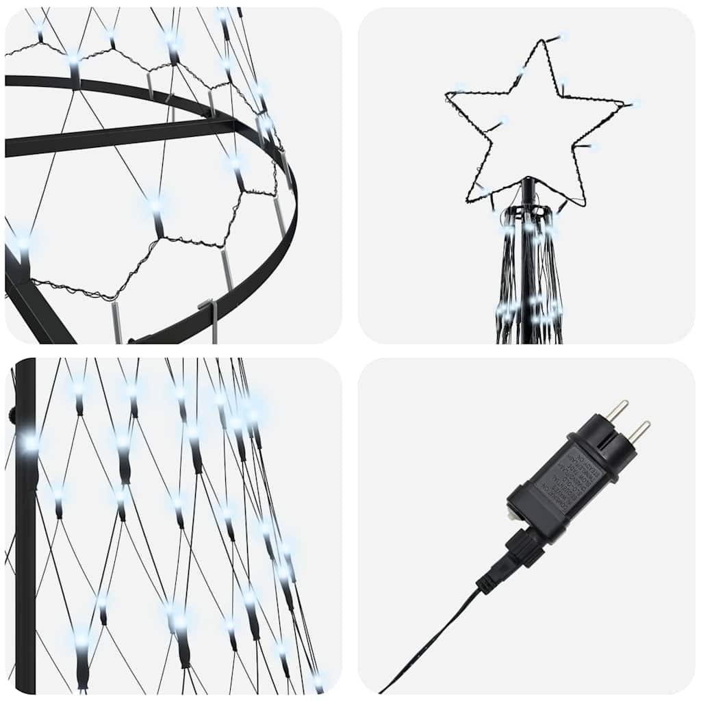 Albero di Natale LED Bianco freddo 100.5 x 100.5 x 302.5 cm 42018788