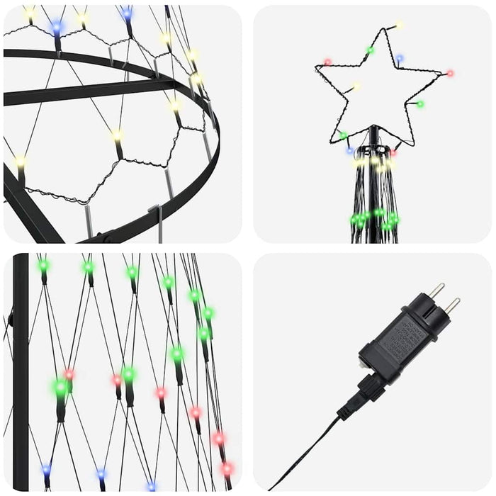 Albero di Natale LED Multicolore 100.5 x 100.5 x 302.5 cm 42018790