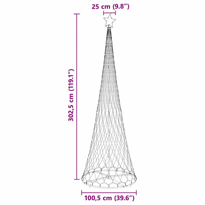 Albero di Natale LED Multicolore 100.5 x 100.5 x 302.5 cm 42018790
