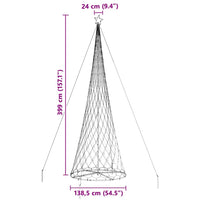 Albero di Natale LED Bianco caldo 138.5 x 138.5 x 399 cm 42018791
