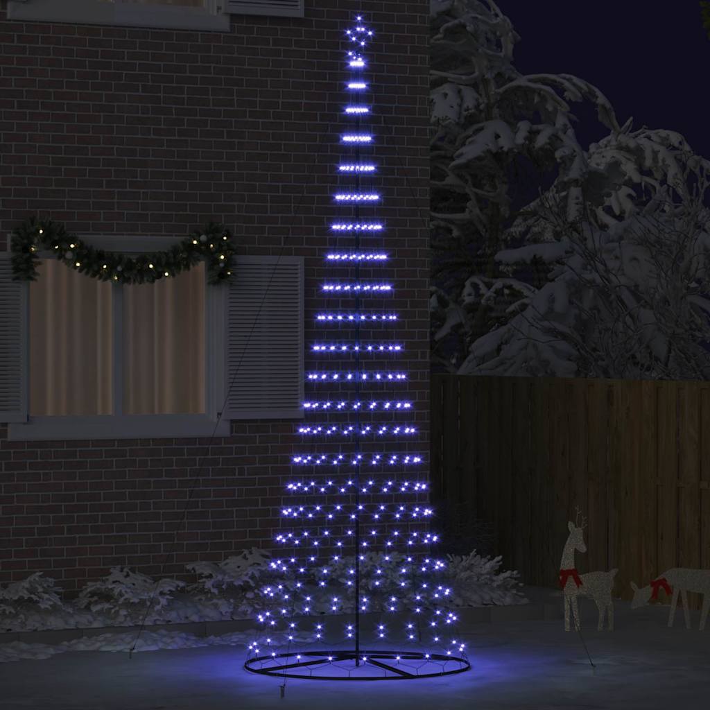 Albero di Natale LED Blu 138.5 x 138.5 x 399 cm Metallo 42018793