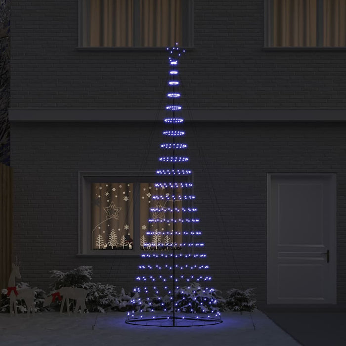 Albero di Natale LED Blu 138.5 x 138.5 x 399 cm Metallo 42018793