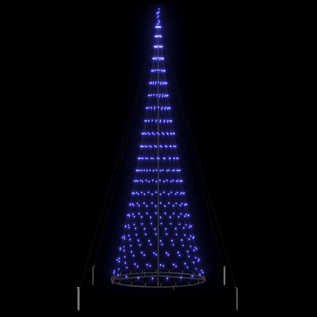 Albero di Natale LED Blu 138.5 x 138.5 x 399 cm Metallo 42018793