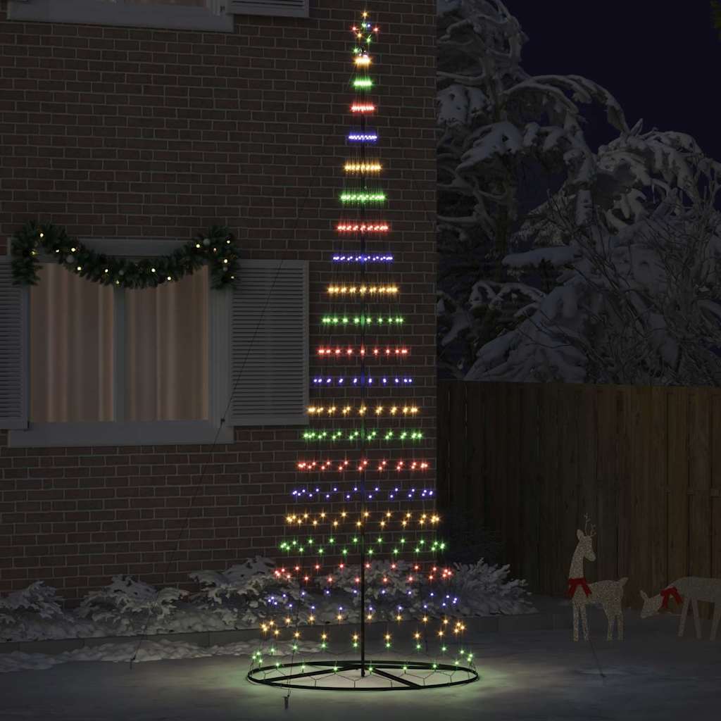 Albero di Natale LED Multicolore 138.5 x 138.5 x 399 cm Metallo 42018794