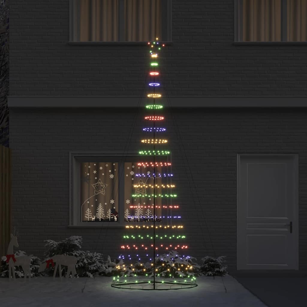 Albero di Natale LED Multicolore 138.5 x 138.5 x 399 cm Metallo 42018794