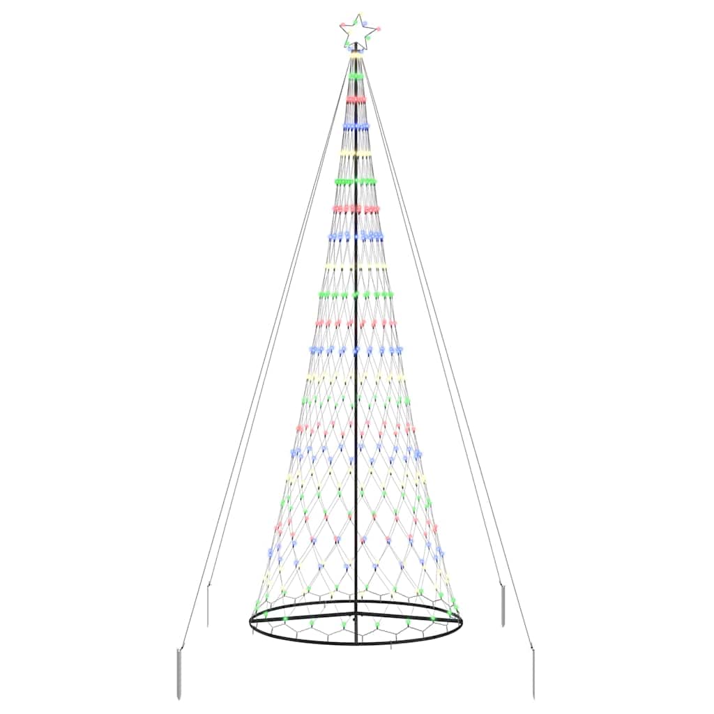 Albero di Natale LED Multicolore 138.5 x 138.5 x 399 cm Metallo 42018794