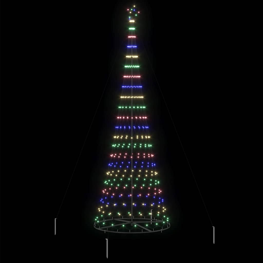 Albero di Natale LED Multicolore 138.5 x 138.5 x 399 cm Metallo 42018794