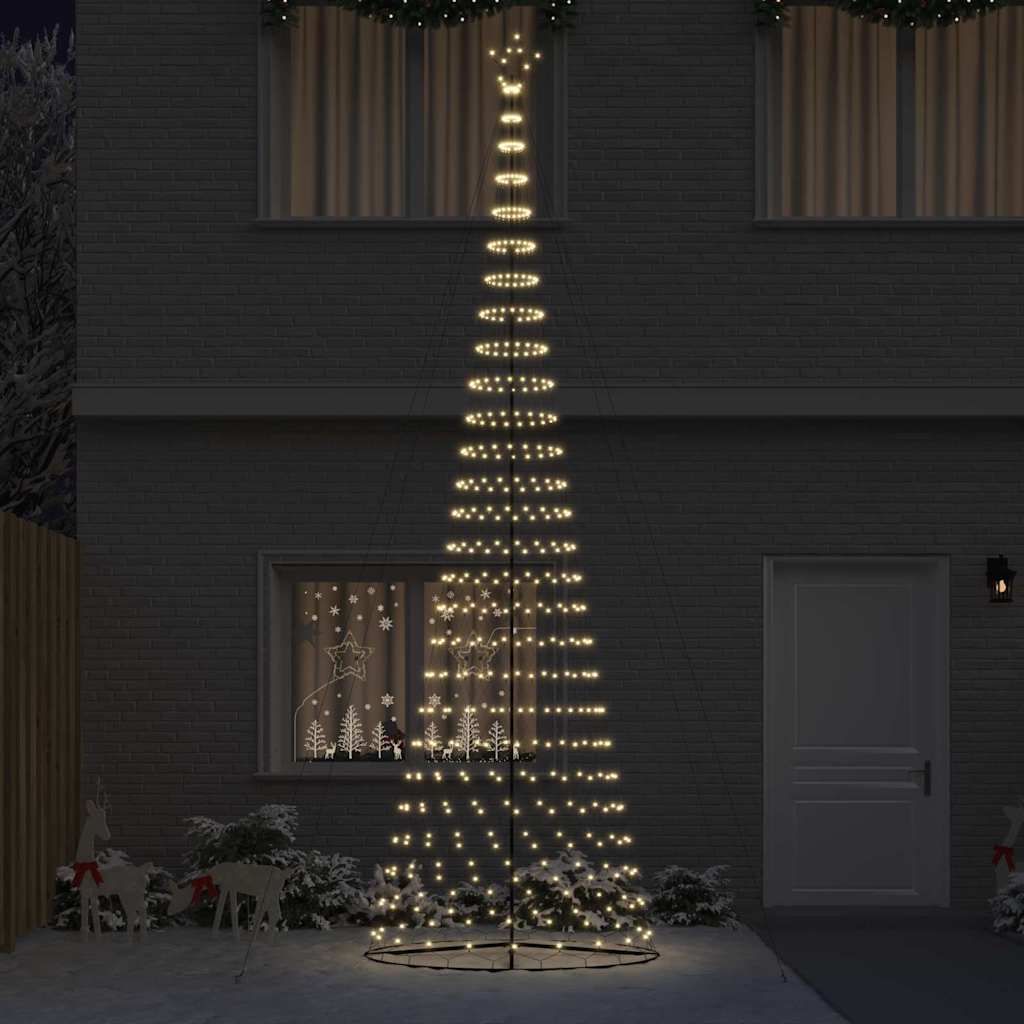 Albero di Natale LED Bianco caldo 160 x 160 x 500 cm Metallo 42018795
