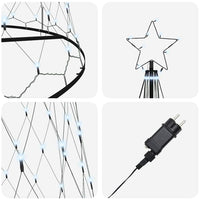 Albero di Natale LED Bianco freddo 160 x 160 x 500 cm Metallo 42018796