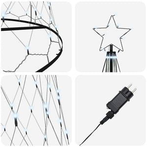 Albero di Natale LED Bianco freddo 160 x 160 x 500 cm Metallo 42018796