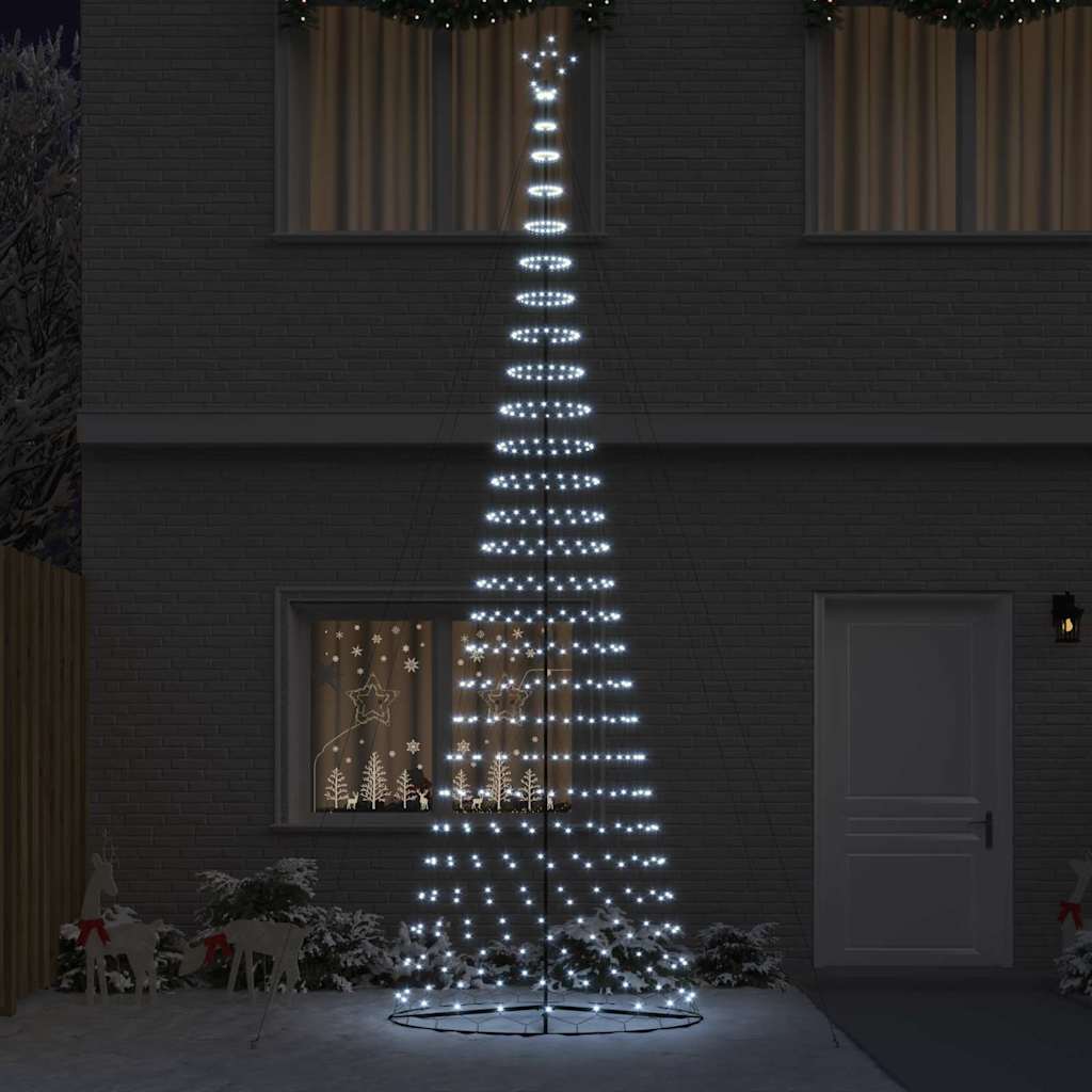 Albero di Natale LED Bianco freddo 160 x 160 x 500 cm Metallo 42018796