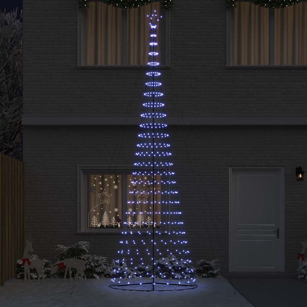Albero di Natale LED con 550 LED Blu 160 x 160 x 500 cm Metallo 42018797