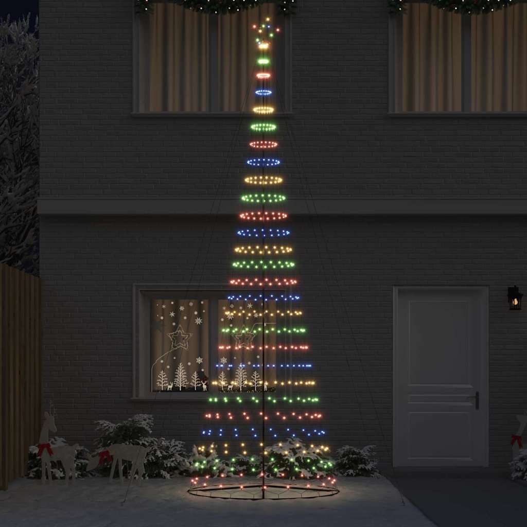 Albero di Natale LED Multicolore 160 x 160 x 500 cm Metallo 42018798