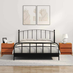 Comodini 2 pcs Marrone cerato 40 x 30.5 x 35.5 cm Legno di pino 863950