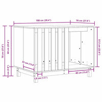 Cuccia per cani Marrone cerato 100 x 70 x 70 cm Pino massello 869964