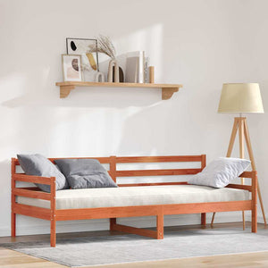 Letto Giorno con testiera Marrone cerato Pino massello 877048