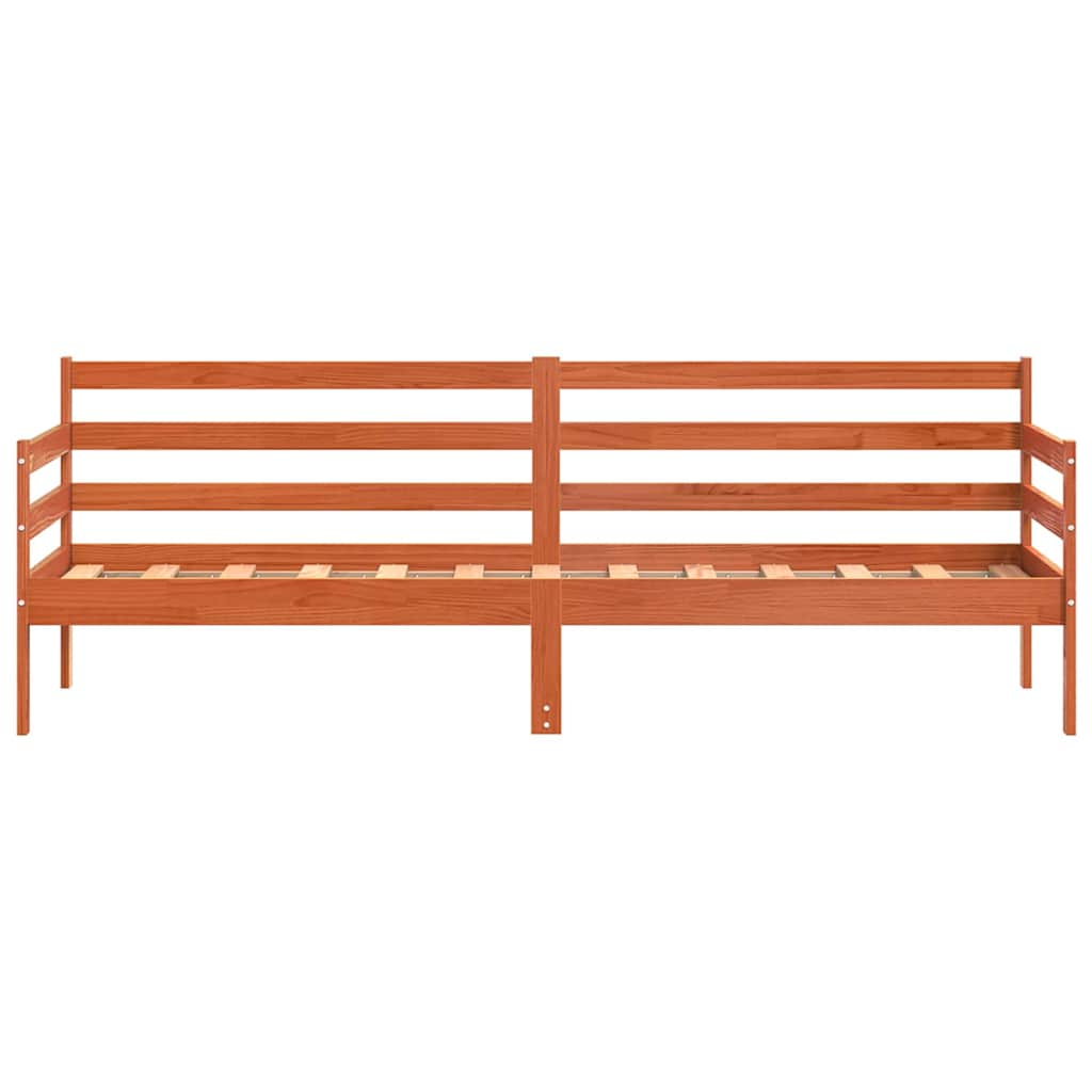 Letto Giorno con testiera Marrone cerato Pino massello 877048