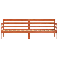 Letto Giorno con testiera-Divano Letto Marrone cerato Pino massello