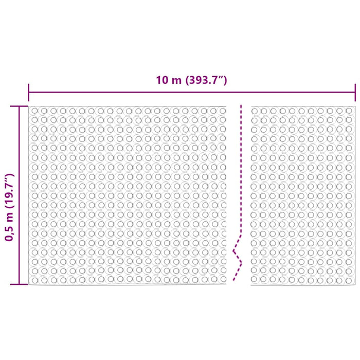Foglio di drenaggio Nero 0,5 x 10 m HDPE 42019911