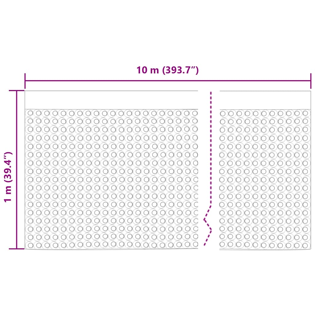 Foglio di drenaggio Nero 1 x 10 m HDPE 42019914